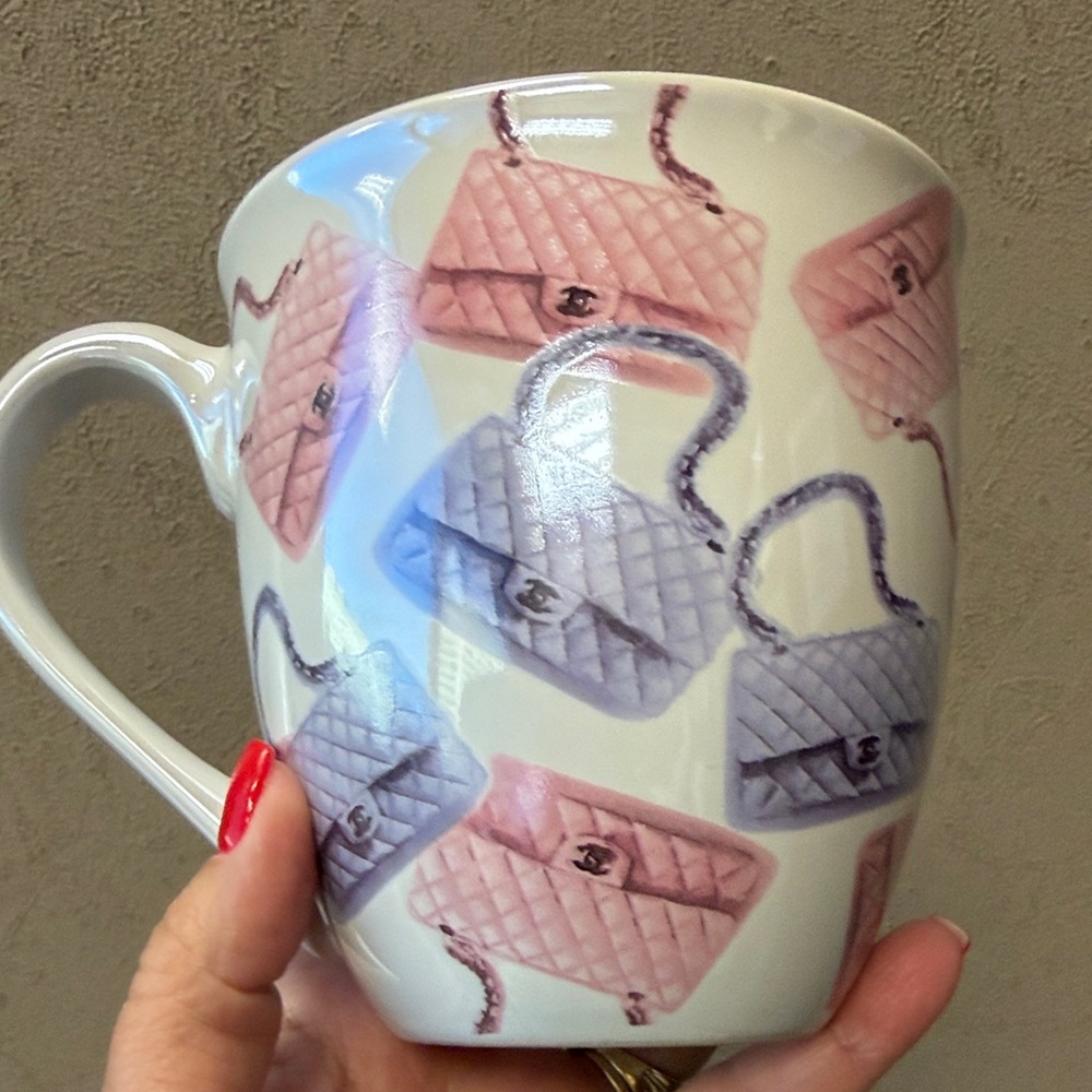 Quilted Chanel Handbags Mug in Lavender and Pink, NWT